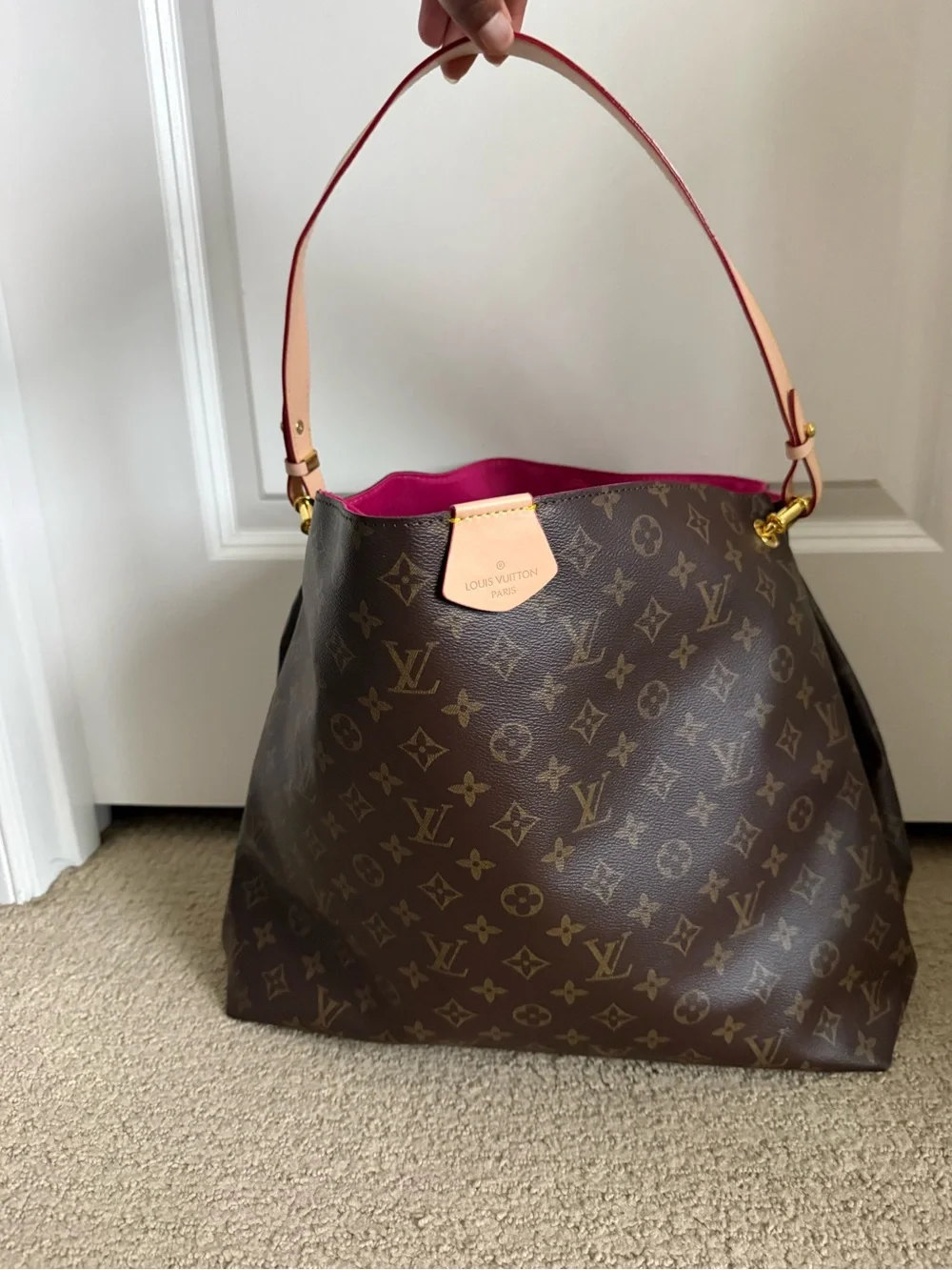 Monogram Canvas Shoulder Bag - Brown/Tan